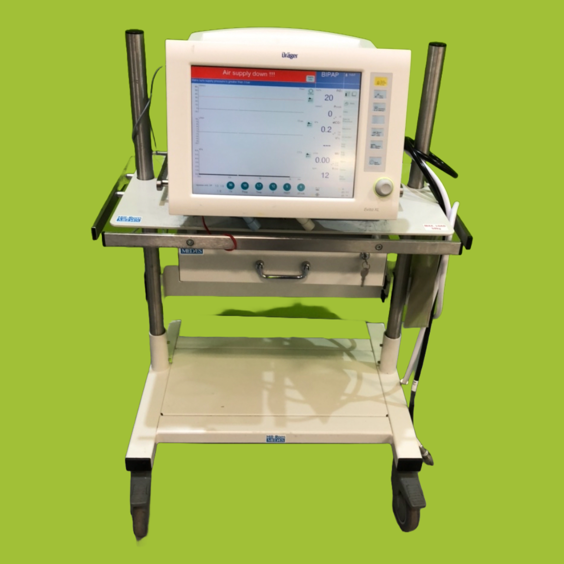Drager Evita XL Ventilator on Stand  Image